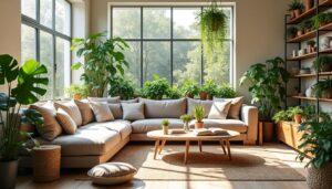 Idées de plantes grimpantes adaptées à un salon lumineux