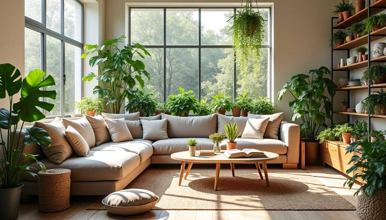 Idées de plantes grimpantes adaptées à un salon lumineux