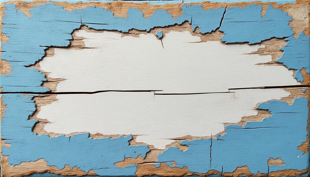 Que faire avec une plaque bois à la peinture écaillée ?