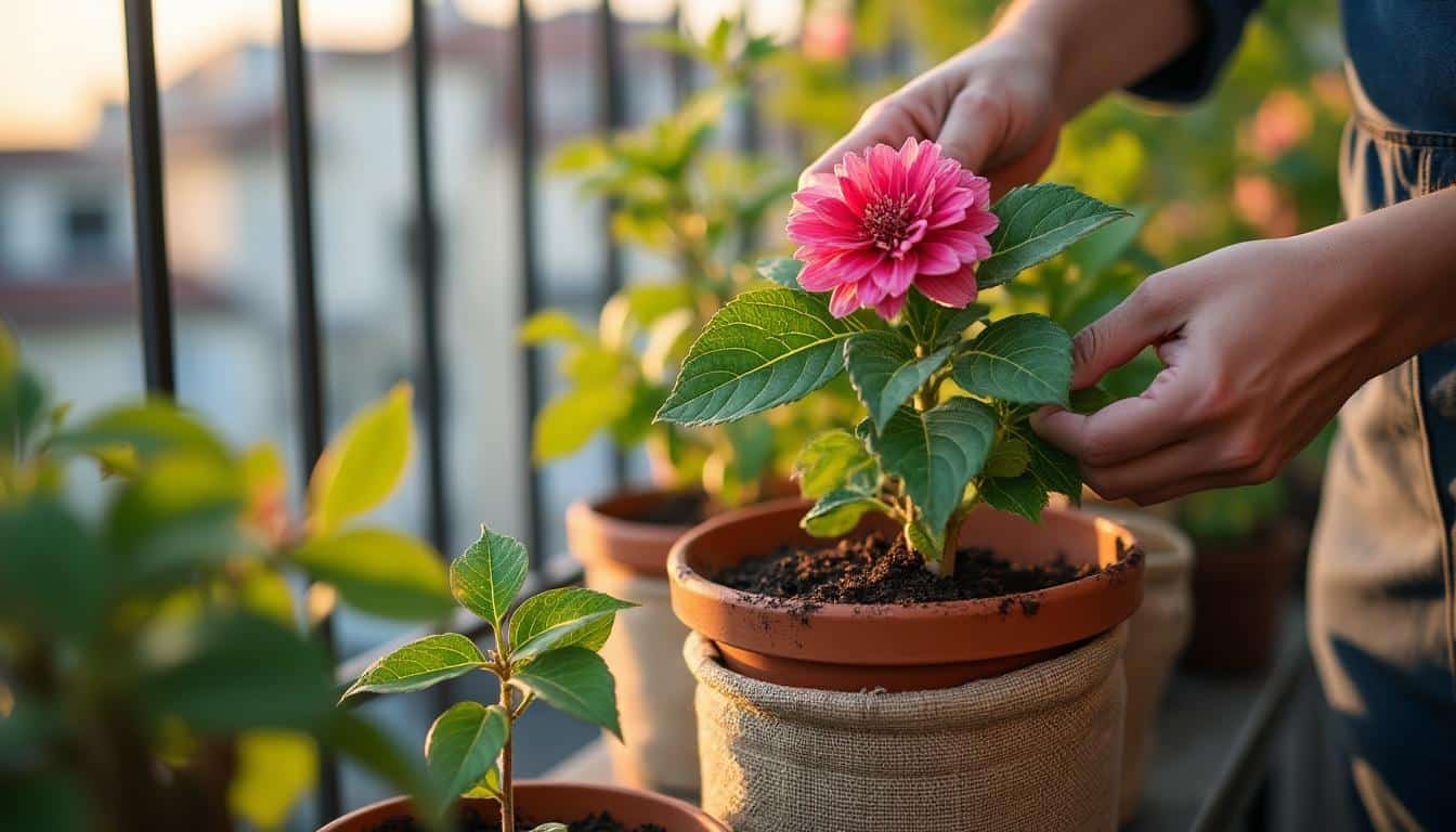 Astuces maison pour réussir le rempotage de vos fleurs de balcon