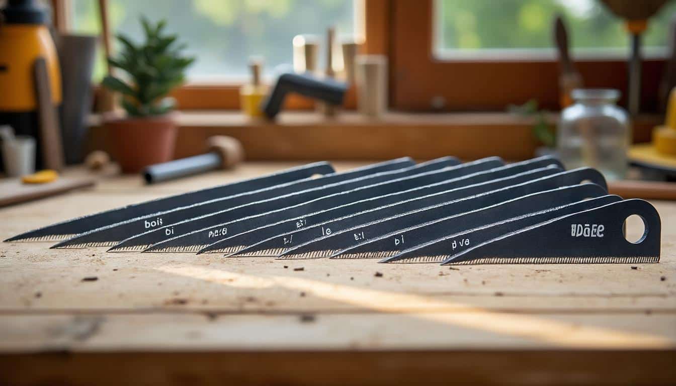 Illustration: Les différents types de lames de scie sabre selon le matériau à découper