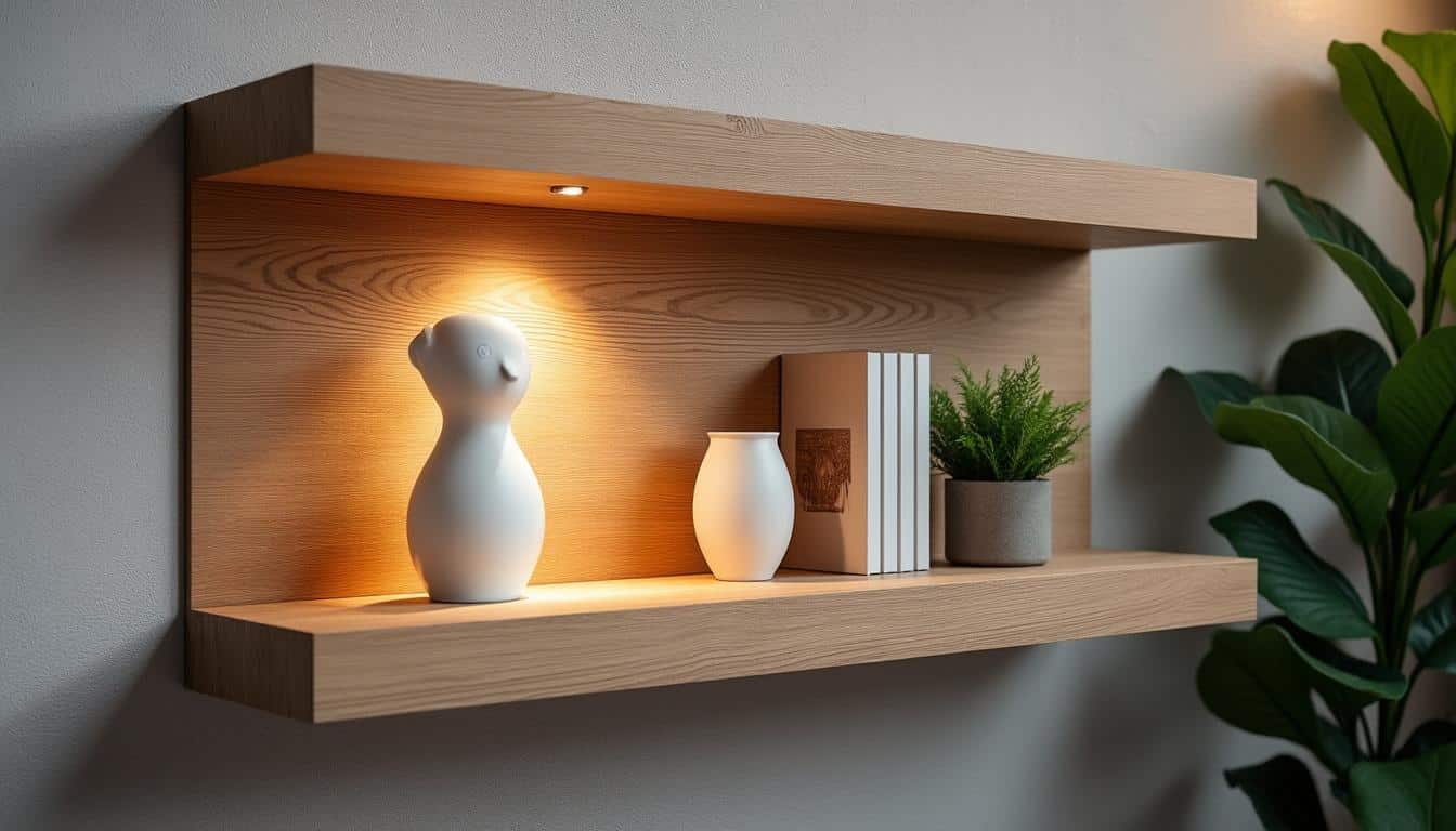 Misez sur une statuette pour une étagère murale au design raffiné