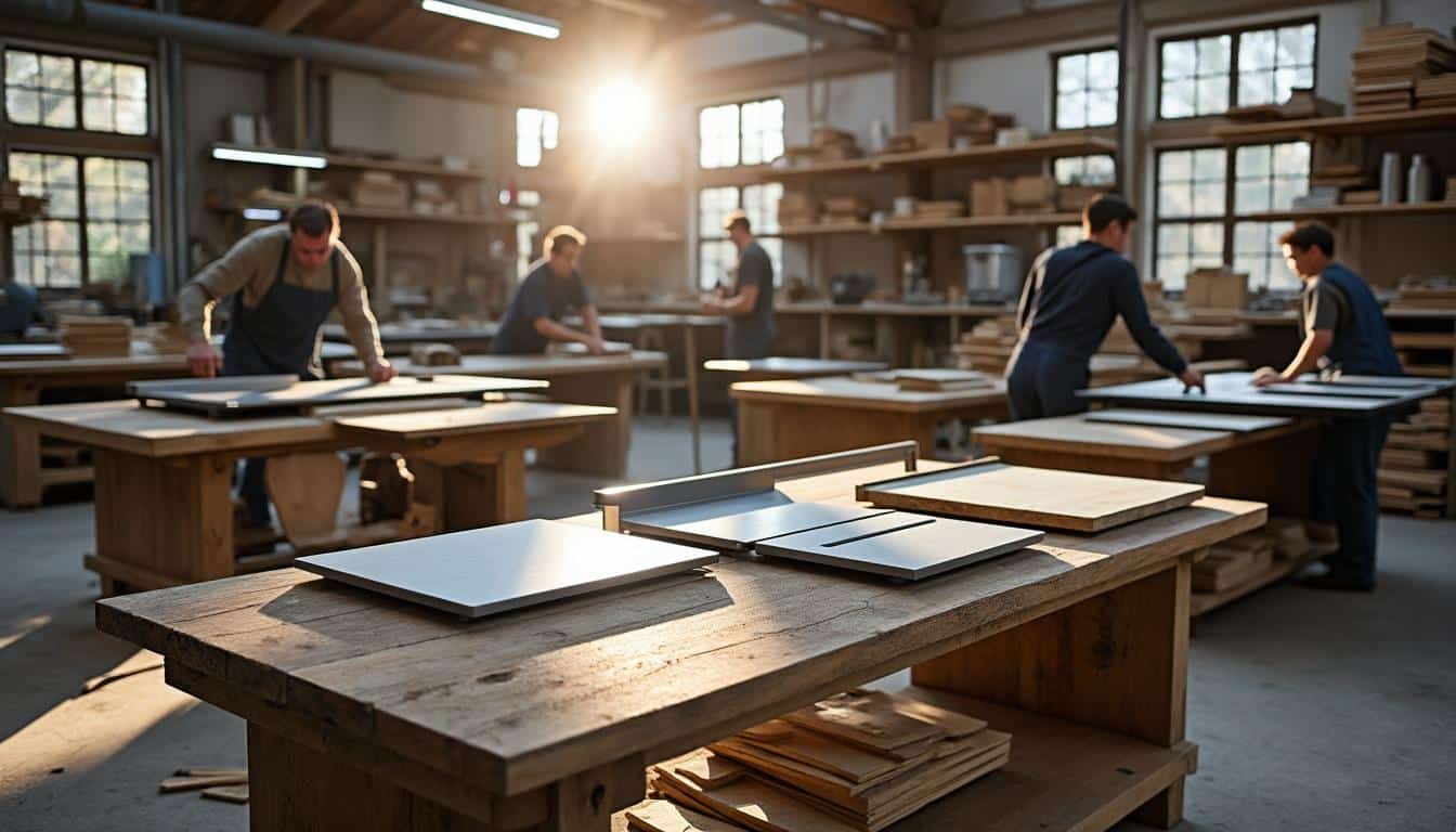 Illustration: Explorer les modèles et variantes des tables scies à onglet disponibles