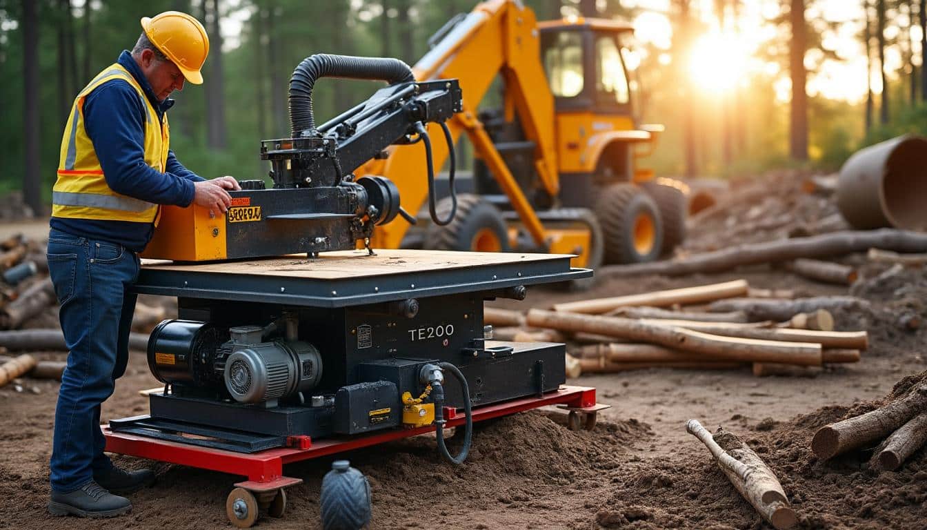 Illustration: Composants essentiels et caractéristiques techniques du banc de scie thermique sur remorque