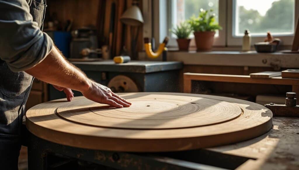 Scie circulaire sur table avec chariot coulissant : précision et confort