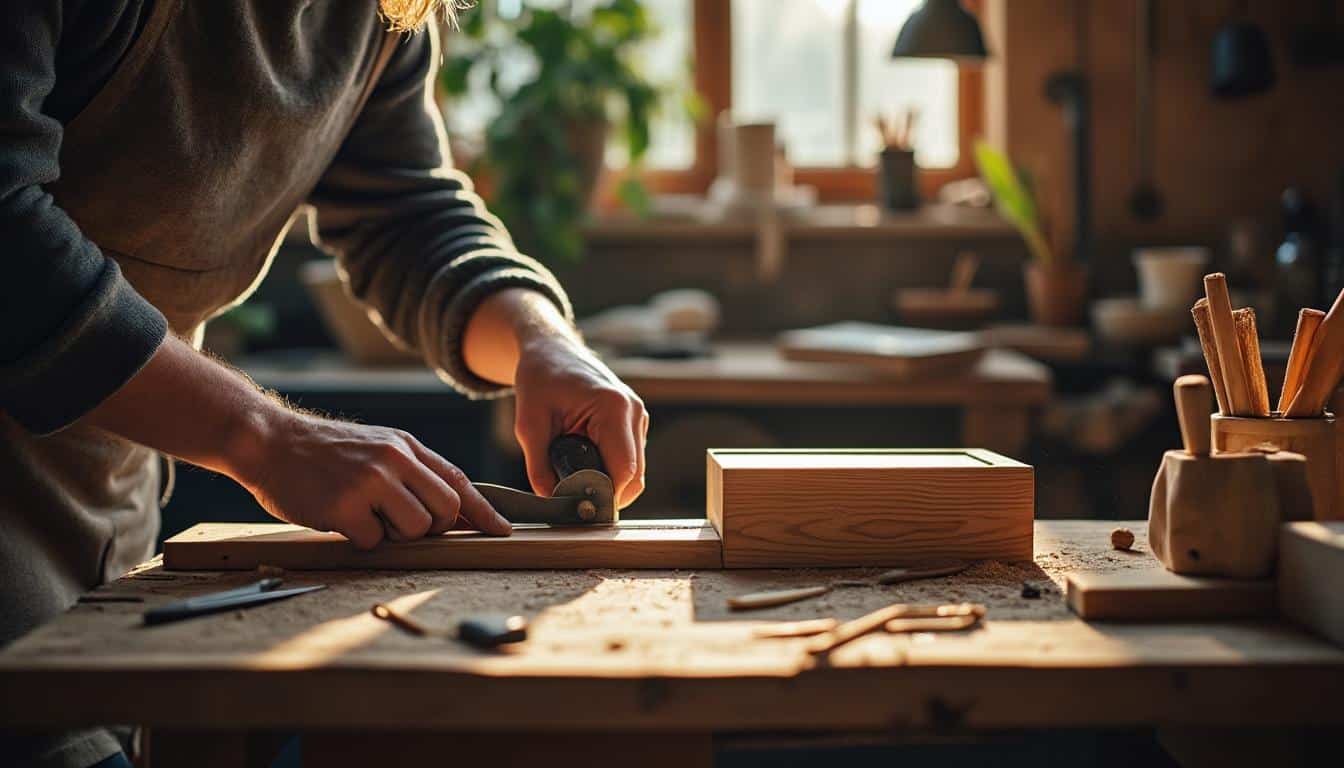 Illustration: Les étapes clés pour utiliser efficacement une scie avec une boîte à onglet