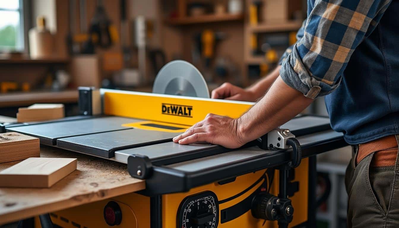 Illustration: Comment tirer parti des réglages pratiques pour optimiser votre coupe avec la scie table Dewalt
