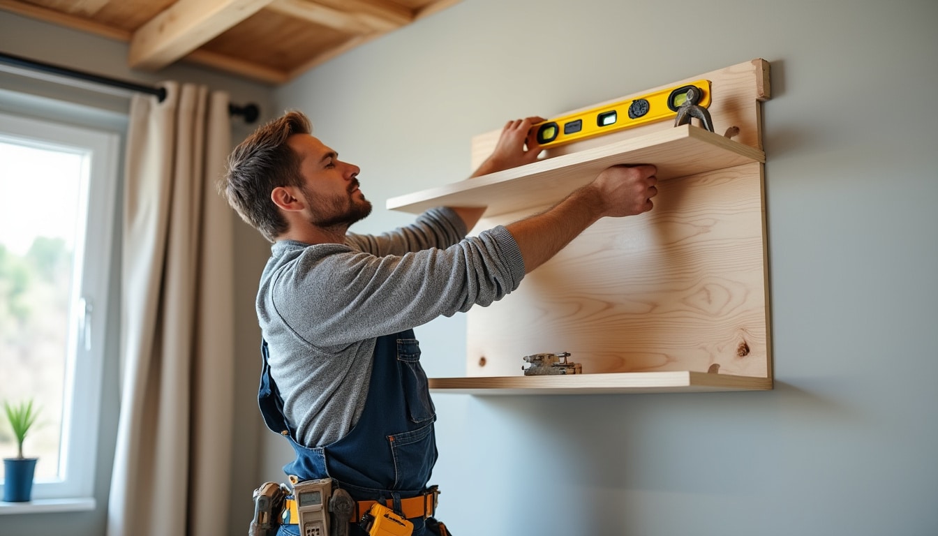 Illustration: Pourquoi adopter les bonnes techniques pour fixer une étagère lourde sur un mur ?