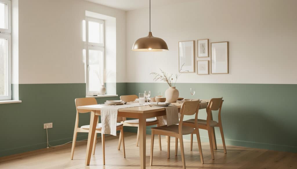 Peindre une salle à manger avec 2 couleurs