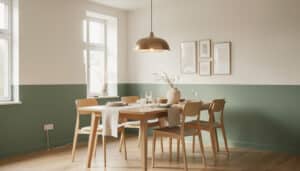 Peindre une salle à manger avec 2 couleurs