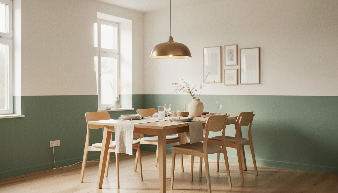 Peindre une salle à manger avec 2 couleurs